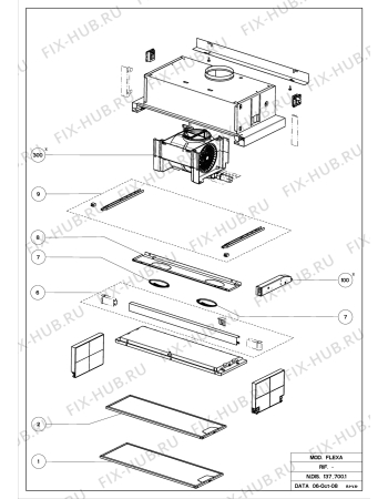 Взрыв-схема вытяжки Beko CTB 6407 W (8912780200) - CTB6407W Patlatılmış resim